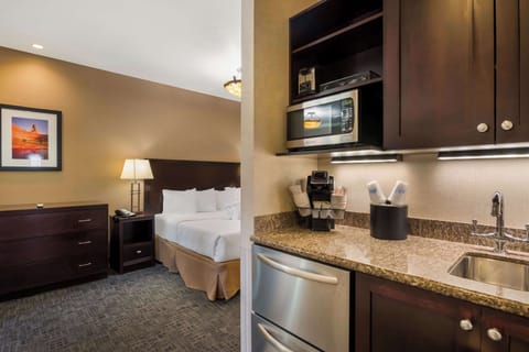 Suite, Multiple Beds, Balcony, Pool View | Premium bedding, pillowtop beds, in-room safe, desk