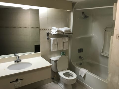 Studio Suite, 1 King Bed, Non Smoking | Bathroom | Deep soaking tub, hydromassage showerhead, free toiletries, hair dryer