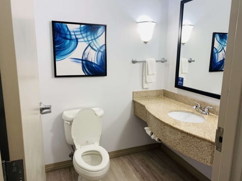 Suite, One King Bed | Bathroom | Bathtub, hair dryer, towels