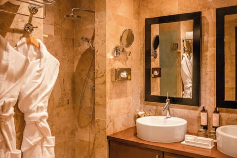 Executive Suite | Bathroom | Shower, designer toiletries, hair dryer, bidet