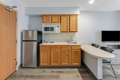 Superior Studio Suite | Private kitchen | Fridge, microwave, stovetop