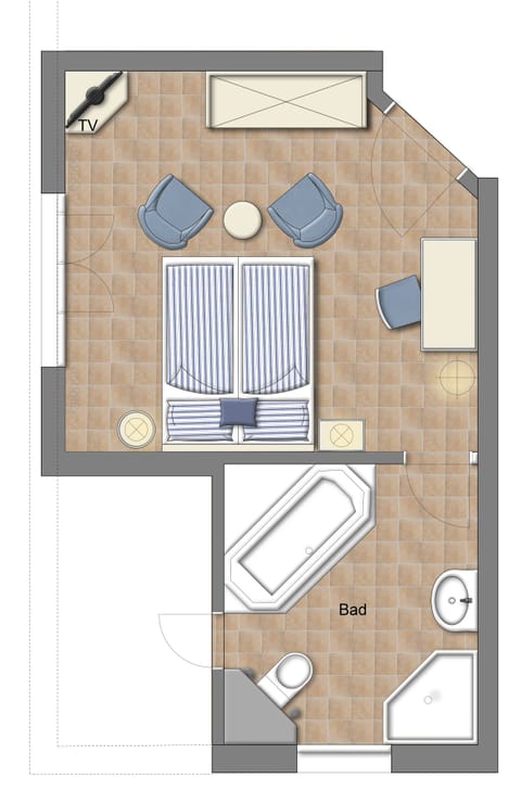 Comfort Double Room, Balcony (Golfino) | Bathroom | Hair dryer, bathrobes, slippers, towels