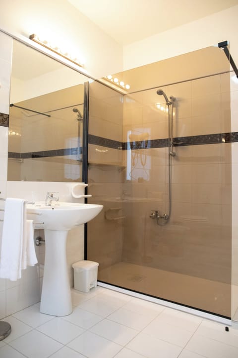 Free toiletries, hair dryer, bidet, towels