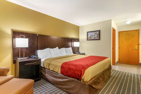 Standard Room, 1 King Bed, Non Smoking | In-room safe, desk, laptop workspace, blackout drapes