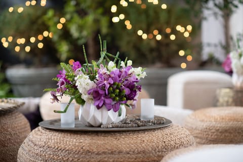 Outdoor banquet area