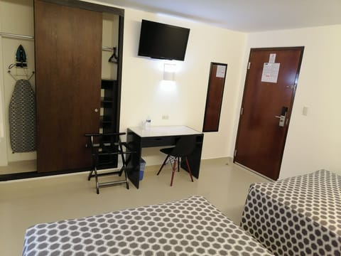 Economy Double Room, 2 Double Beds | Desk, iron/ironing board, free WiFi, bed sheets