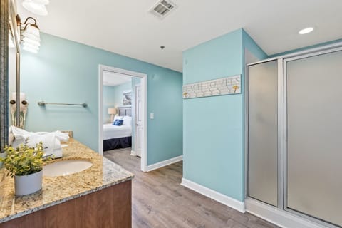 Condo, 2 Bedrooms, Sea View (1707W) | Bathroom | Combined shower/tub, deep soaking tub, hair dryer, towels