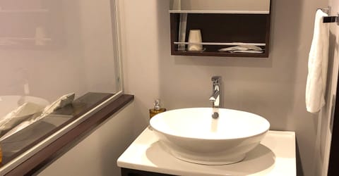 Single Room (No Bathroom in the Room. Please use Large Public Bath on 8th Floor) | Bathroom | Combined shower/tub, hydromassage showerhead, free toiletries