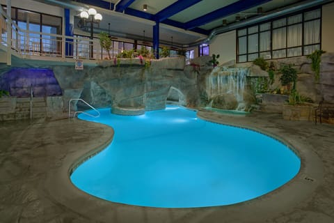 Indoor pool, 2 outdoor pools, open 9:00 AM to 11:00 PM, sun loungers