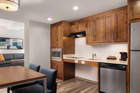 Studio, 1 King Bed, Accessible, Bathtub (Hearing) | Private kitchen | Full-size fridge, microwave, stovetop, dishwasher