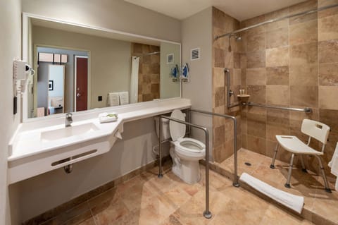 Room, 1 Queen Bed, Non Smoking | Bathroom | Shower, rainfall showerhead, hair dryer, towels