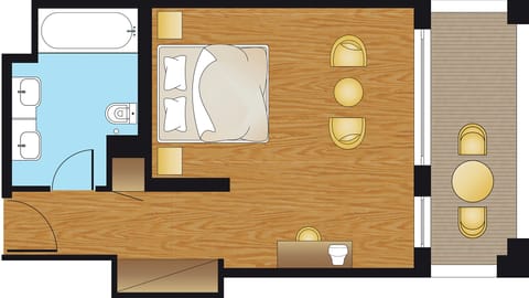 Deluxe Guestroom Side Sea View | Floor plan