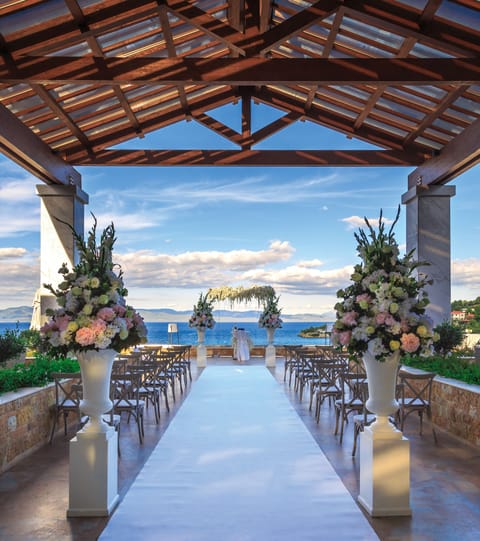 Outdoor wedding area