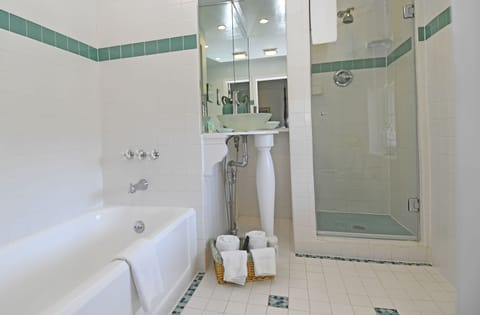 Suite, 1 King Bed (Historic Inn) | Bathroom | Combined shower/tub, free toiletries, hair dryer, towels