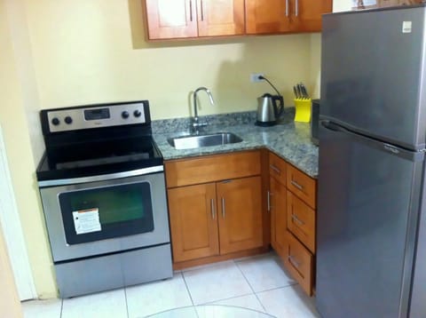 Standard Apartment, 1 Bedroom, Kitchen, City View | Private kitchen | Full-size fridge, microwave, oven, stovetop