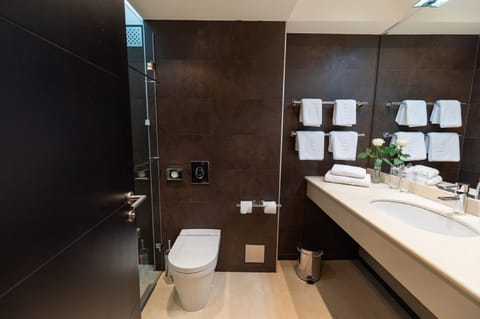 Premier Room, 1 King Bed | Bathroom | Free toiletries, hair dryer, towels