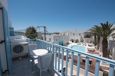 Classic Triple Room, Partial Sea View (3 Adults) | Terrace/patio