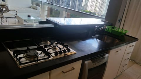 Standard Apartment, 1 Bedroom, Partial Sea View | Private kitchen | Fridge, microwave, stovetop, toaster