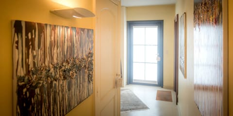 Flat-screen TV, DVD player