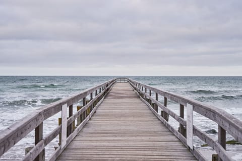 On the beach, white sand