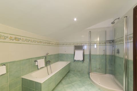 Superior Triple Room, Sea View | Bathroom | Rainfall showerhead, eco-friendly toiletries, hair dryer, bathrobes