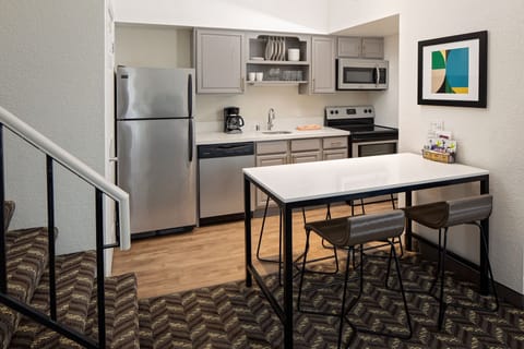 Suite, 2 Bedrooms, Non Smoking | Private kitchen | Full-size fridge, microwave, stovetop, dishwasher