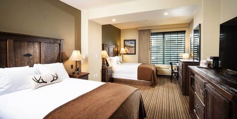 Double Queen ADA | Premium bedding, desk, laptop workspace, iron/ironing board