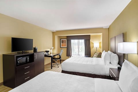 Standard Room, 2 Queen Beds, Non Smoking, Refrigerator & Microwave | Pillowtop beds, desk, laptop workspace, soundproofing