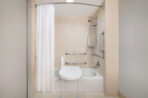 Room, 1 Queen Bed, Accessible, Bathtub | Bathroom | Combined shower/tub, spring water tub, designer toiletries, hair dryer