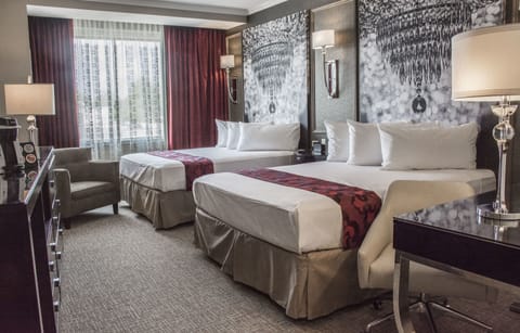 Deluxe Room, 2 Queen Beds | Premium bedding, minibar, in-room safe, desk