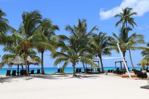 Beach nearby, white sand