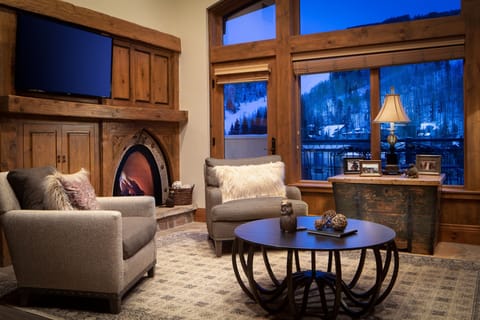 Suite, 4 Bedrooms, Mountain View | Living area | 55-inch flat-screen TV with cable channels, TV, Netflix