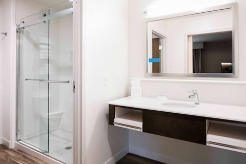 Studio, 1 King Bed, Non Smoking, Refrigerator & Microwave (Wet Bar) | Bathroom | Free toiletries, towels