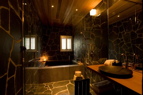 Indoor spa tub