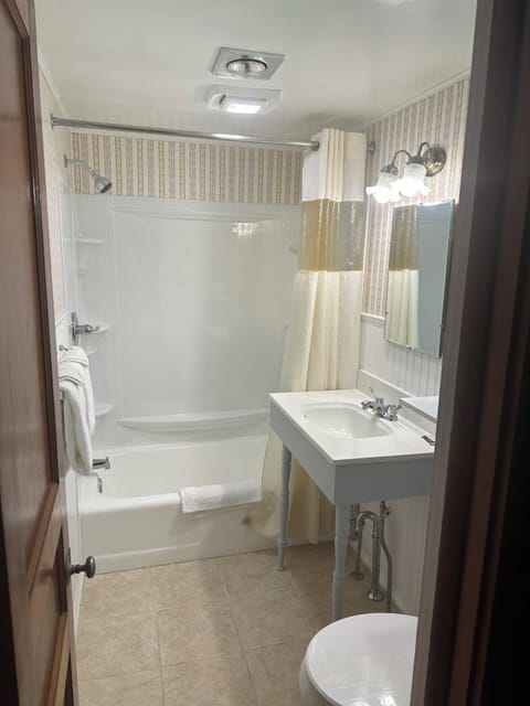 Premium Room, 1 King Bed | Bathroom | Hair dryer, towels