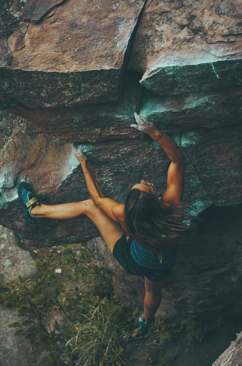 Outdoor rock climbing