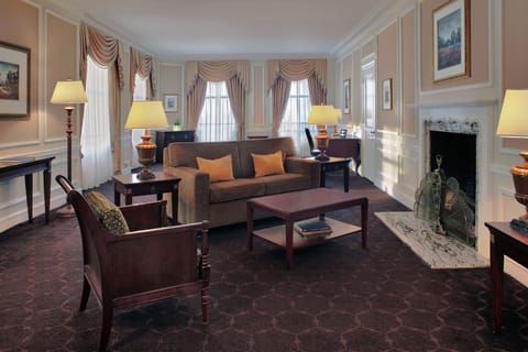 Presidential Suite, 1 Bedroom, Lake View | Living room | 48-inch flat-screen TV with cable channels, TV, pay movies