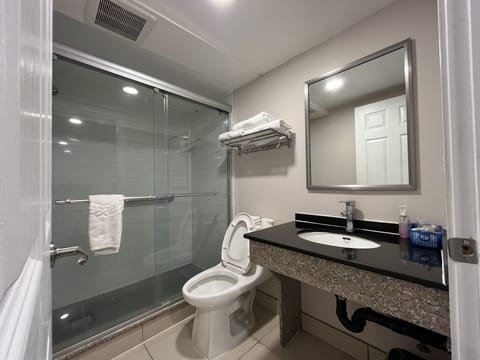 Family Room | Bathroom | Combined shower/tub, free toiletries, hair dryer, slippers