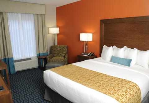 Premium bedding, pillowtop beds, blackout drapes, iron/ironing board