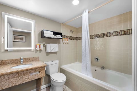 Studio Suite, 1 King Bed, Non Smoking | Bathroom | Free toiletries, hair dryer, towels