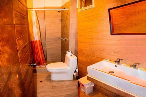 Habitación Matrimonial + Camarote | Bathroom | Shower, free toiletries, hair dryer, towels