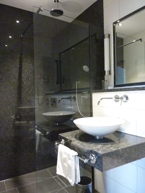 Alfred Schmidt Room | Bathroom | Shower, hair dryer, towels