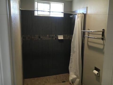 Standard Room, 1 Queen Bed | Bathroom | Shower, free toiletries, hair dryer, towels