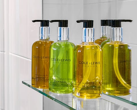 Free toiletries, hair dryer, towels