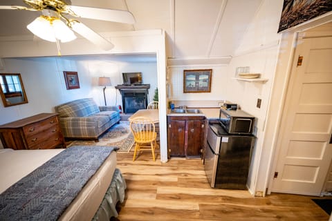 Centennial Cabin, Economy, 1 Queen Bed, Roadside | Private kitchen | Microwave, coffee/tea maker