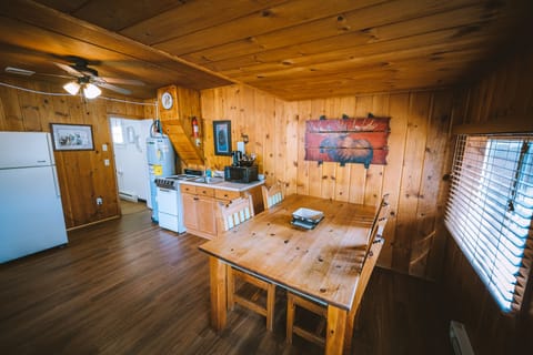 River View Cabin, 1 Queen Bed, Kitchenette | Private kitchen | Microwave, coffee/tea maker