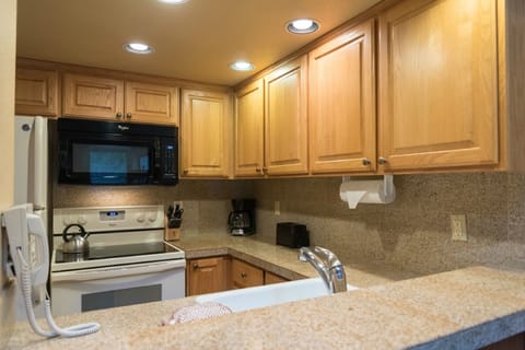 Condo, 2 Bedrooms, Ground Floor | Private kitchen | Full-size fridge, microwave, oven, stovetop