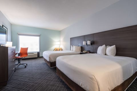 Standard Room, 2 Queen Beds | In-room safe, laptop workspace, blackout drapes, soundproofing