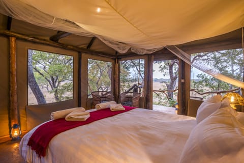 Double Room (Safari Tent) | Premium bedding, memory foam beds, individually furnished, desk