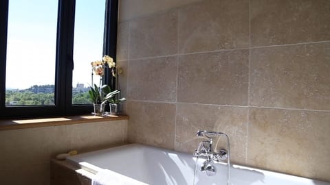 Panoramic Suite, 1 Bedroom, Balcony, City View | Bathroom | Shower, free toiletries, hair dryer, bathrobes